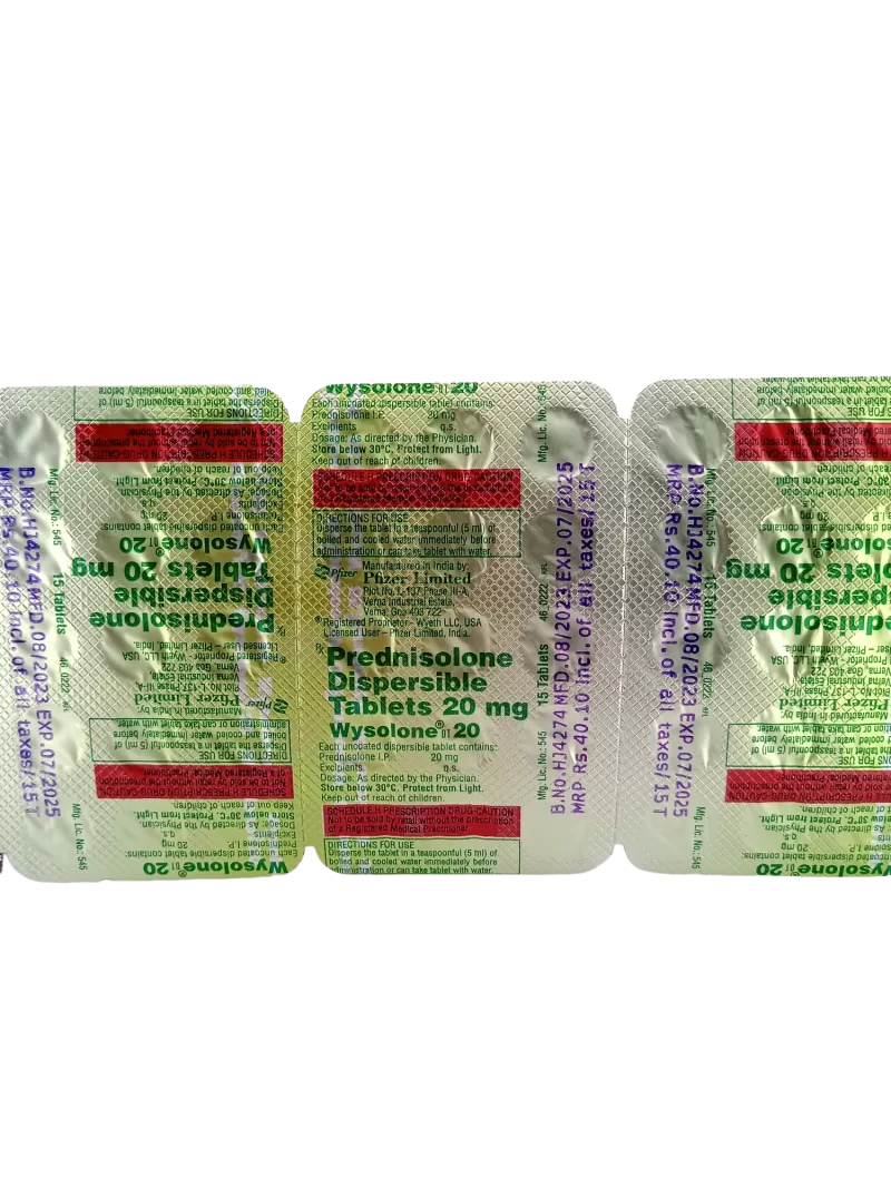 WYSOLONE DT 20MG - 15 TABLETS - Image 2
