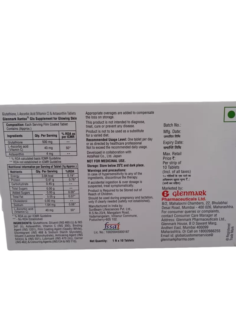 XANTOX GLO - 10 TABLETS - Image 4