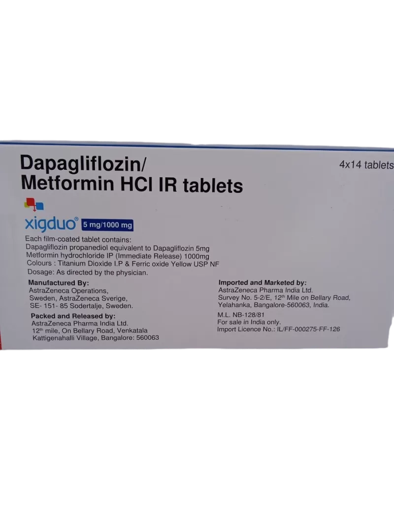 XIGDUO 5MG/1000MG - 14 TABLETS - Image 2