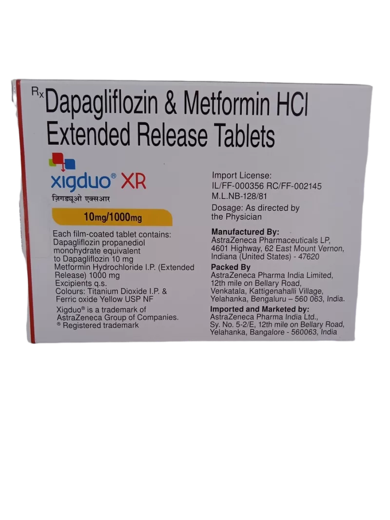 XIGDUO XR 10MG/1000MG - 7 TABLETS - Image 3
