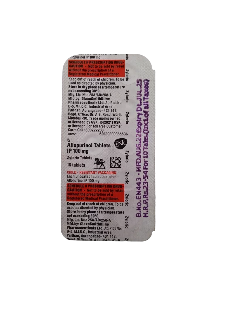 ZYLORIC 100 MG - 10 TABLETS - Image 3
