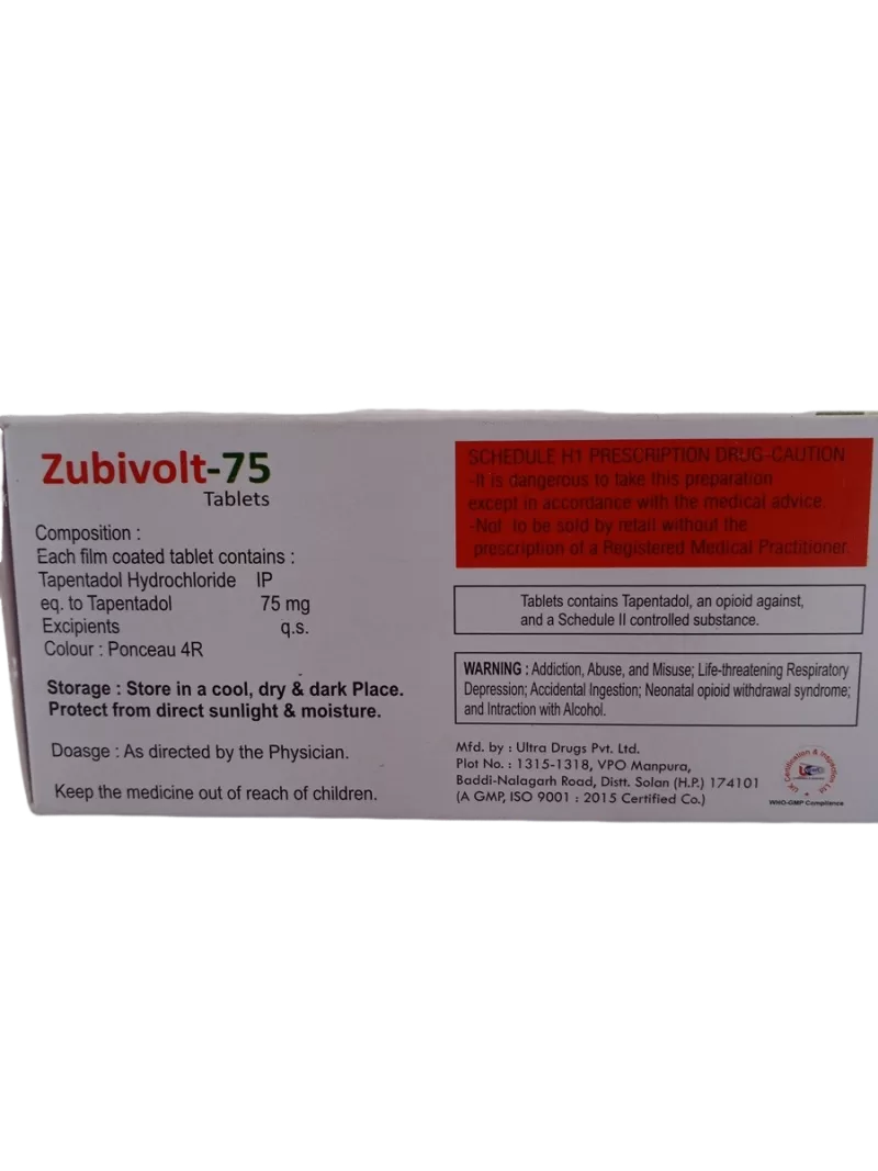 ZUBIVOLT 75 MG - 10 TABLETS - Image 4