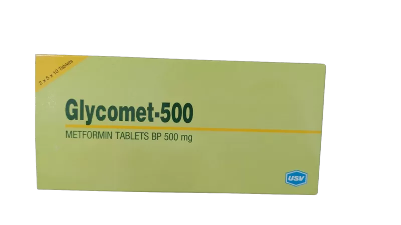 GLYCOMET 500MG - 10 TABLETS